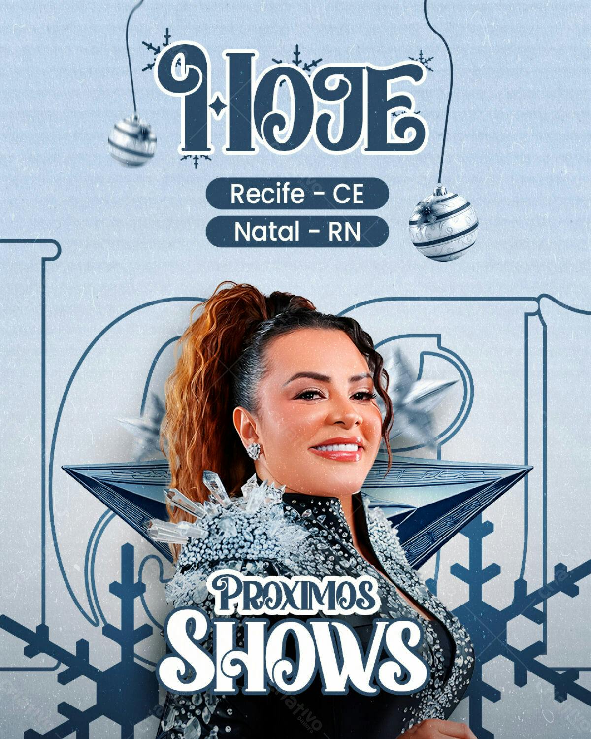 Flyer para Shows de Natal PSD Editável