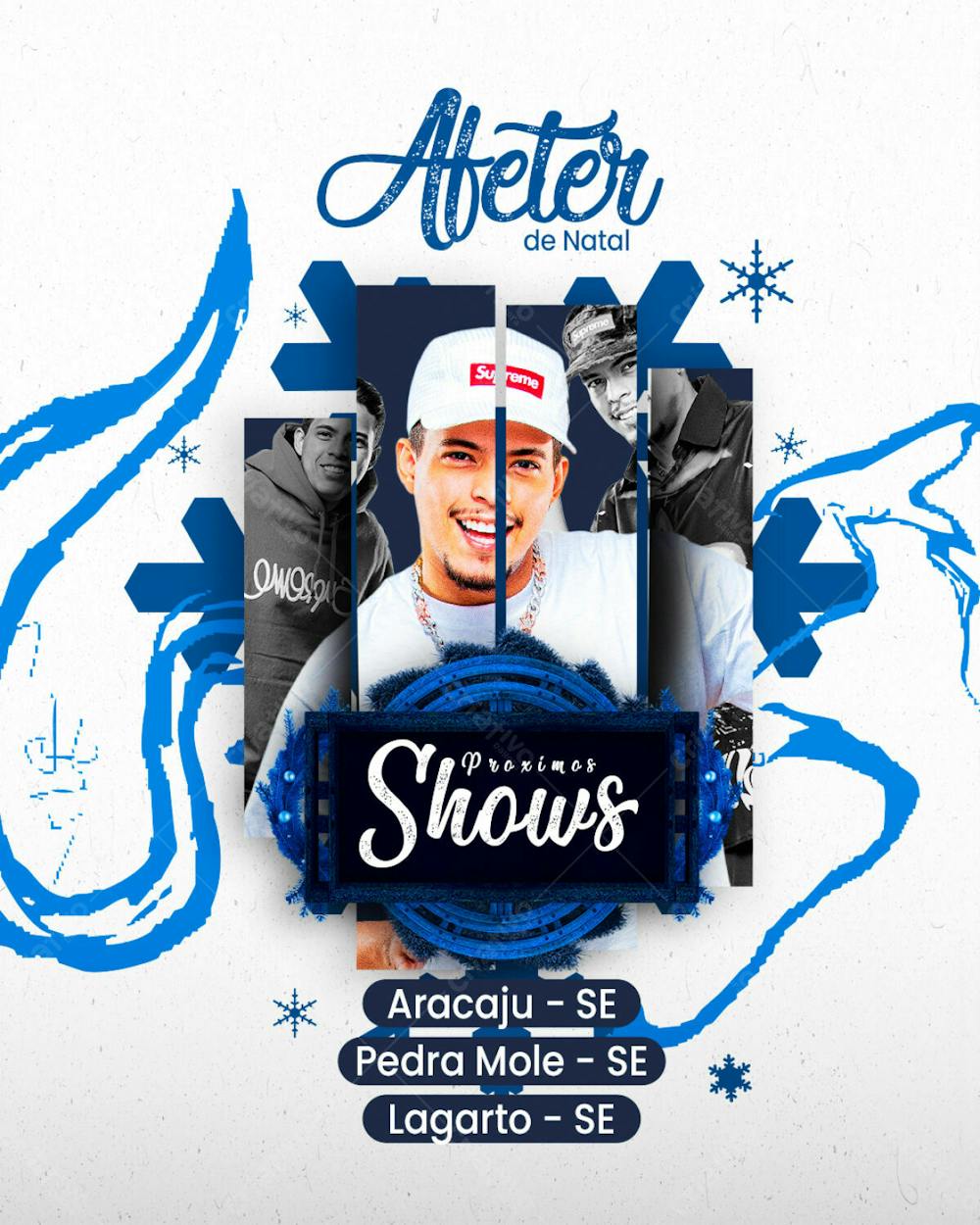 Agenda De Shows After De Natal Feed Psd Editavel