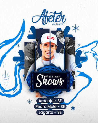 Agenda De Shows After De Natal Feed Psd Editavel