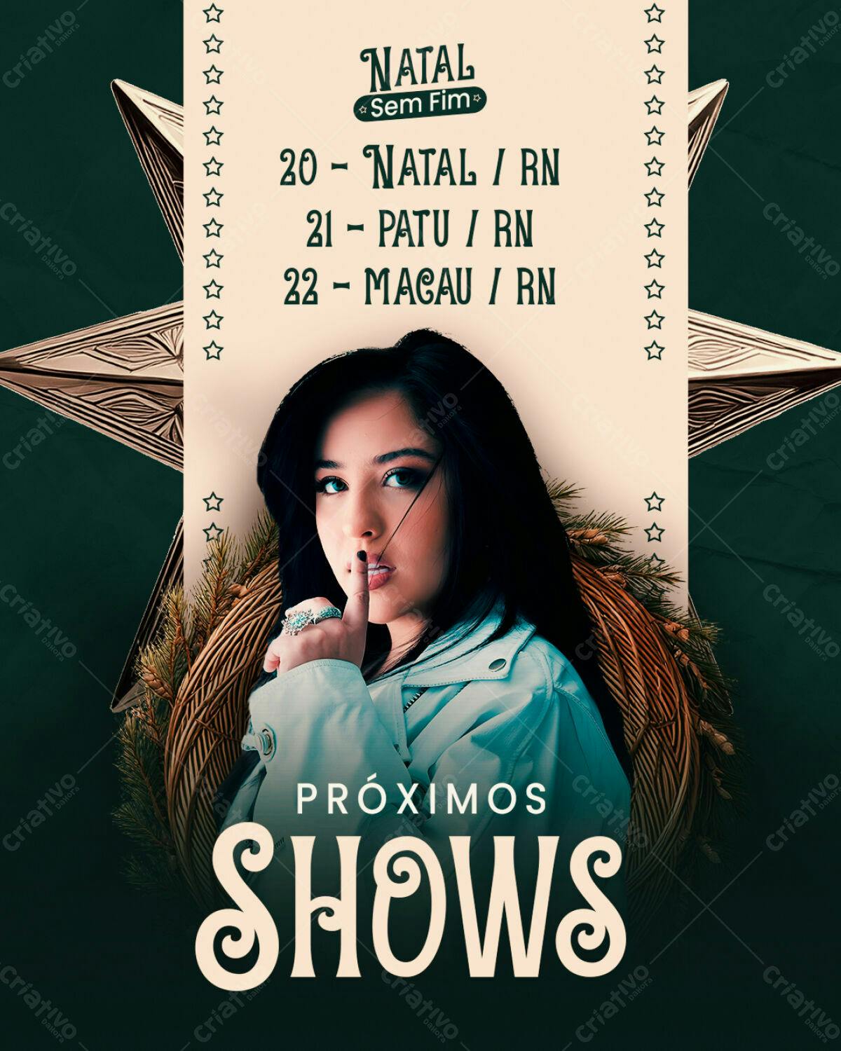 Flyer para Shows de Natal PSD Editável