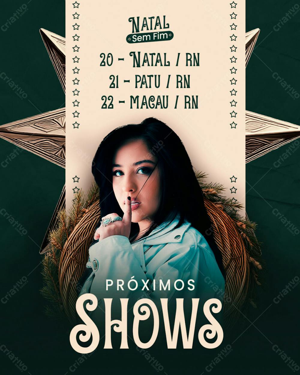 Agenda De Show Natal Mari Fernandez Feed Psd Editavel