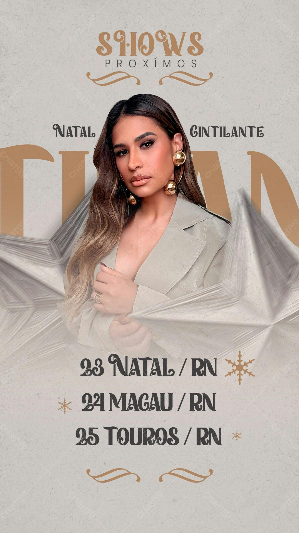 Flyer Shows Natal PSD Editável