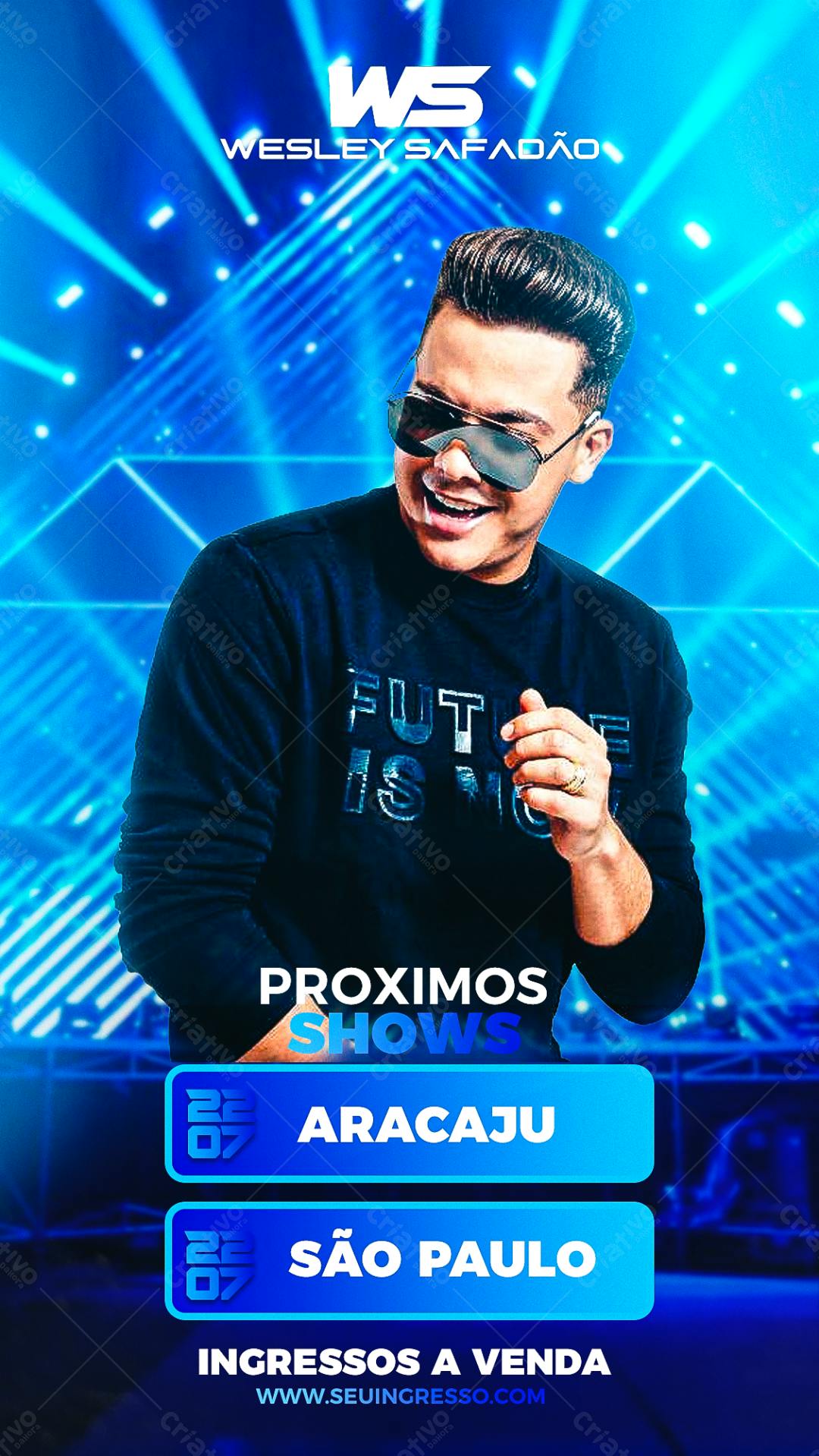 Flyer Wesley Safadão Shows PSD Editável
