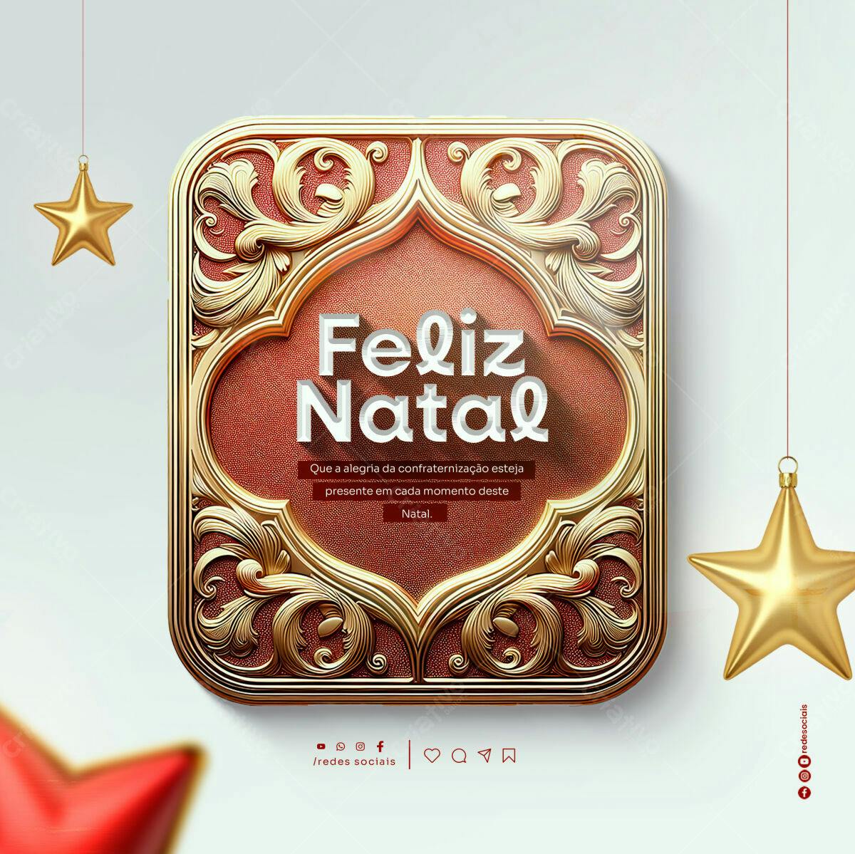 Postagem de Natal Luxuosa PSD Editável