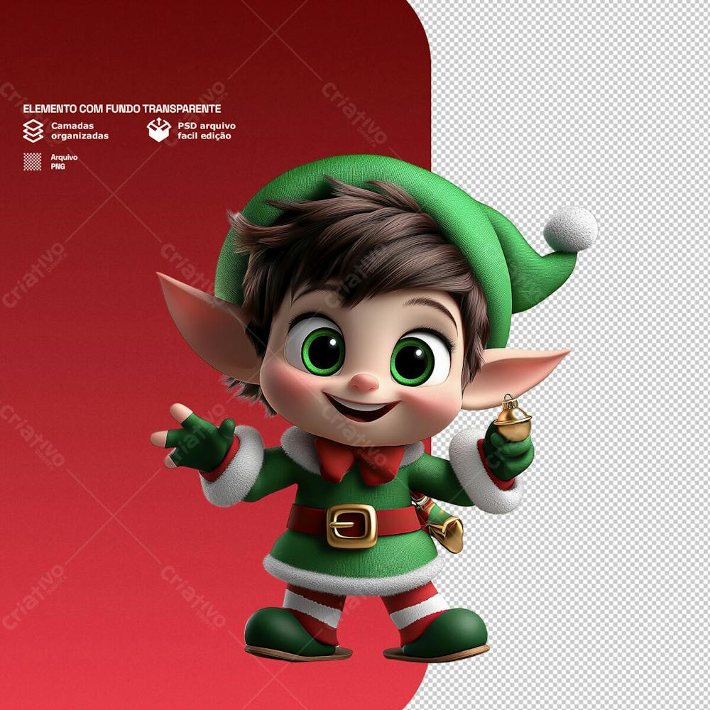 Personagem 3D De Um Papai Noel Para Composição De Natal Png Transparente 1