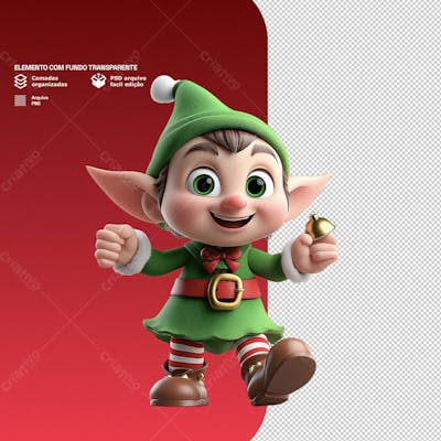 Personagem 3D De Um Papai Noel Para Composição De Natal Png Transparente