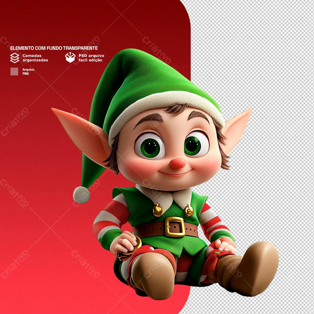 Personagem Natalino PSD Editável