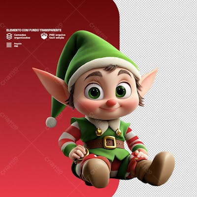 Personagem 3D De Um Papai Noel Para Composição De Natal Png Transparente 4