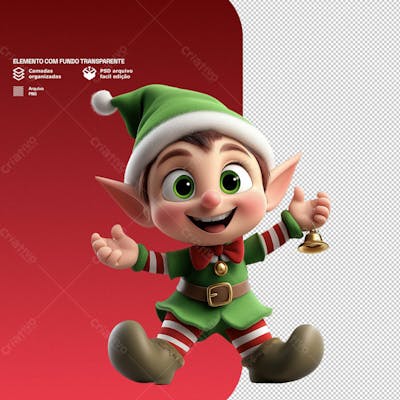 Personagem 3D De Um Papai Noel Para Composição De Natal Png Transparente 6