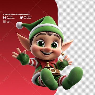 Personagem 3D De Um Papai Noel Para Composição De Natal Png Transparente 5