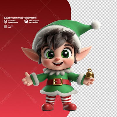 Personagem 3D De Um Papai Noel Para Composição De Natal Png Transparente 8