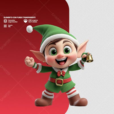 Personagem 3D De Um Papai Noel Para Composição De Natal Png Transparente 2