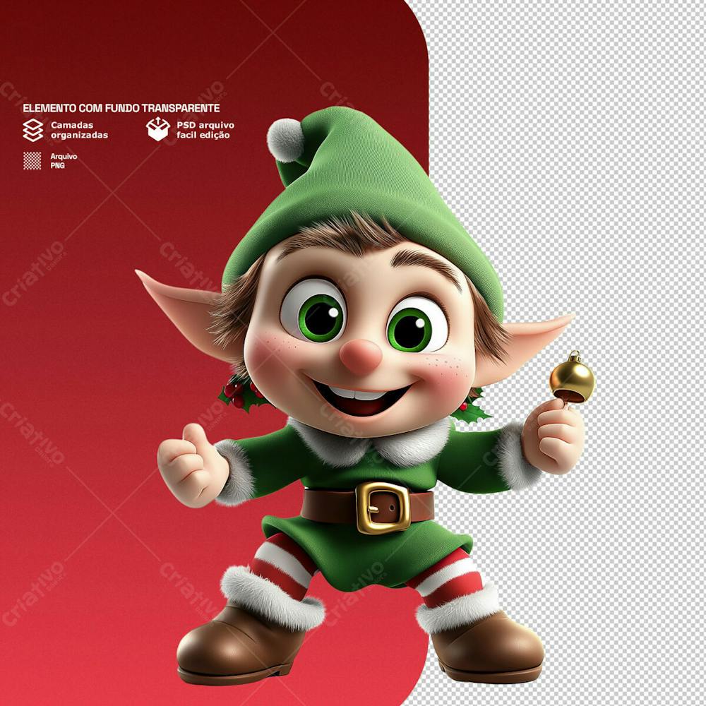 Personagem 3D De Um Papai Noel Para Composição De Natal Png Transparente 1