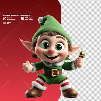 Personagem 3D De Um Papai Noel Para Composição De Natal Png Transparente 1