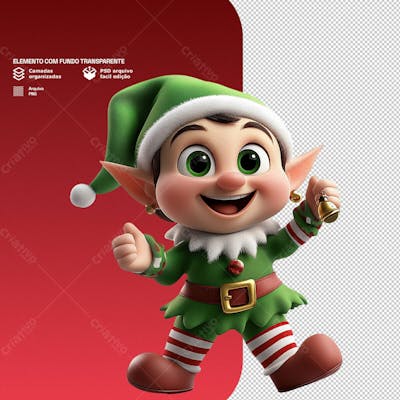 Personagem 3D De Um Papai Noel Para Composição De Natal Png Transparente 4