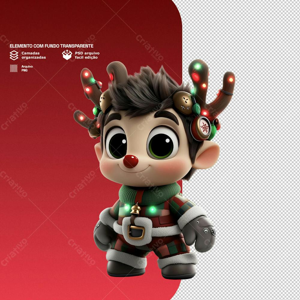 Personagem 3D De Um Papai Noel Para Composição De Natal Png Transparente 7