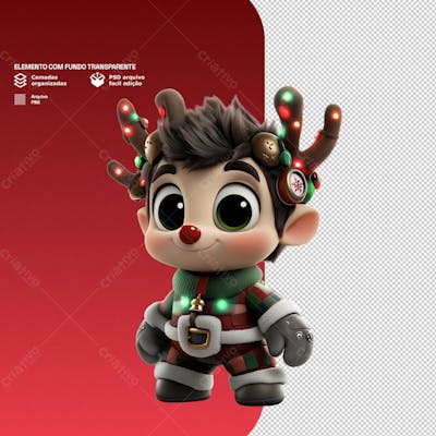 Personagem 3D De Um Papai Noel Para Composição De Natal Png Transparente 7