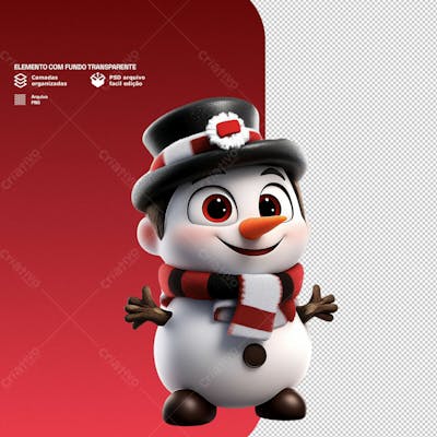 Personagem 3D De Um Papai Noel Para Composição De Natal Png Transparente
