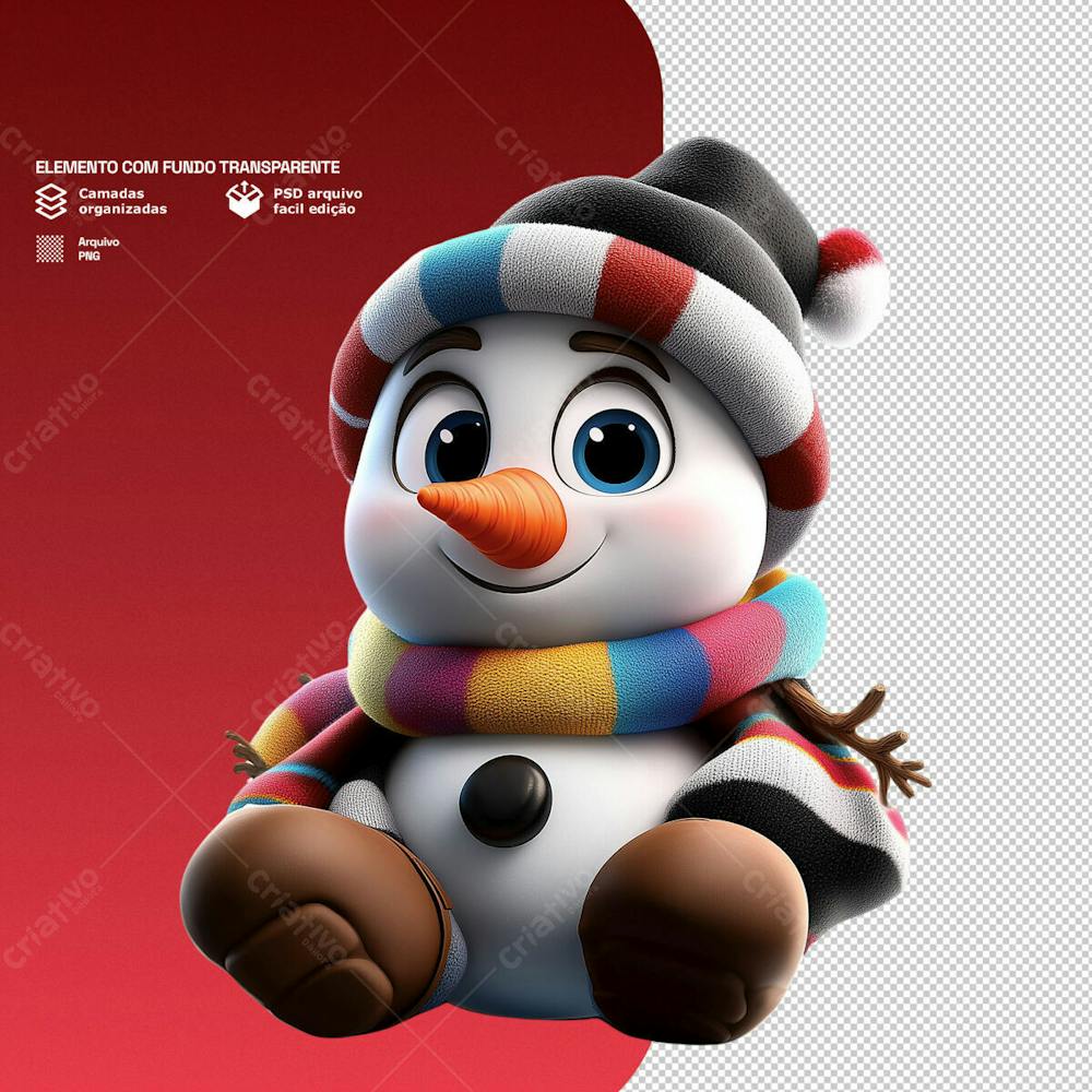 Personagem 3D De Um Papai Noel Para Composição De Natal Png Transparente 4