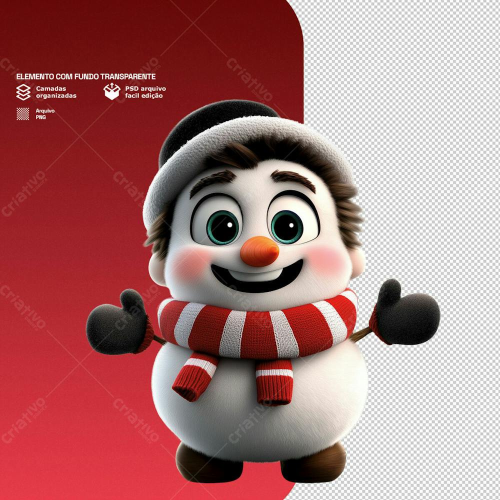 Personagem 3D De Um Papai Noel Para Composição De Natal Png Transparente 5