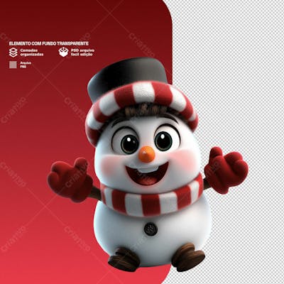 Personagem 3D De Um Papai Noel Para Composição De Natal Png Transparente 6