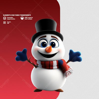 Personagem 3D De Um Papai Noel Para Composição De Natal Png Transparente 8