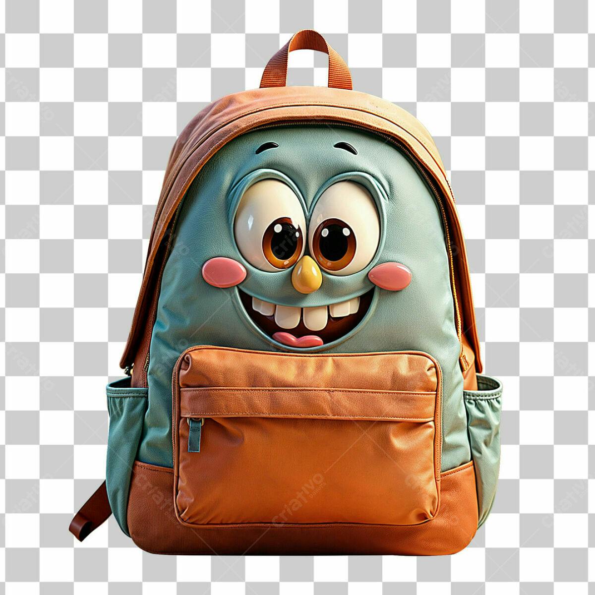 Mochila Infantil Divertida PSD Editável