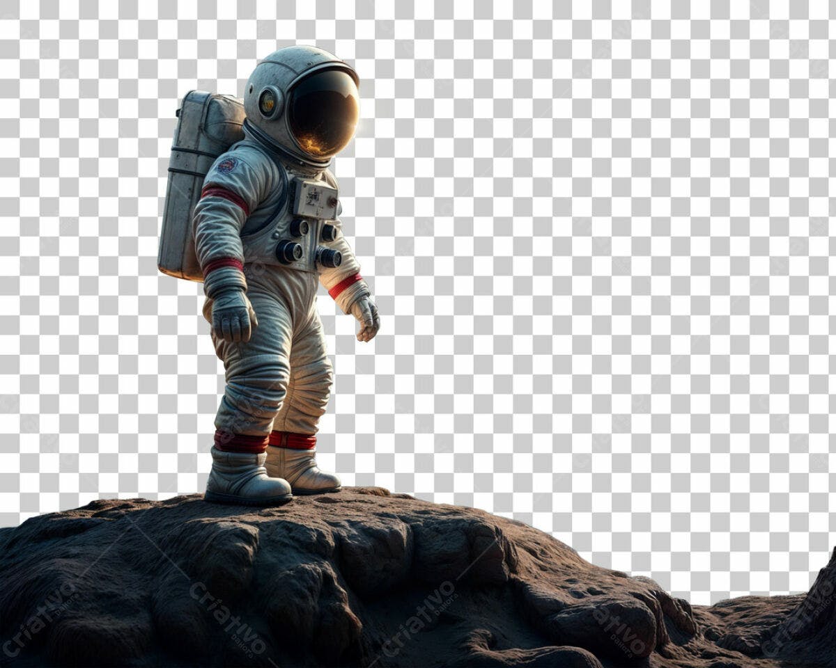 Imagem Astronauta em Marte PSD Editável