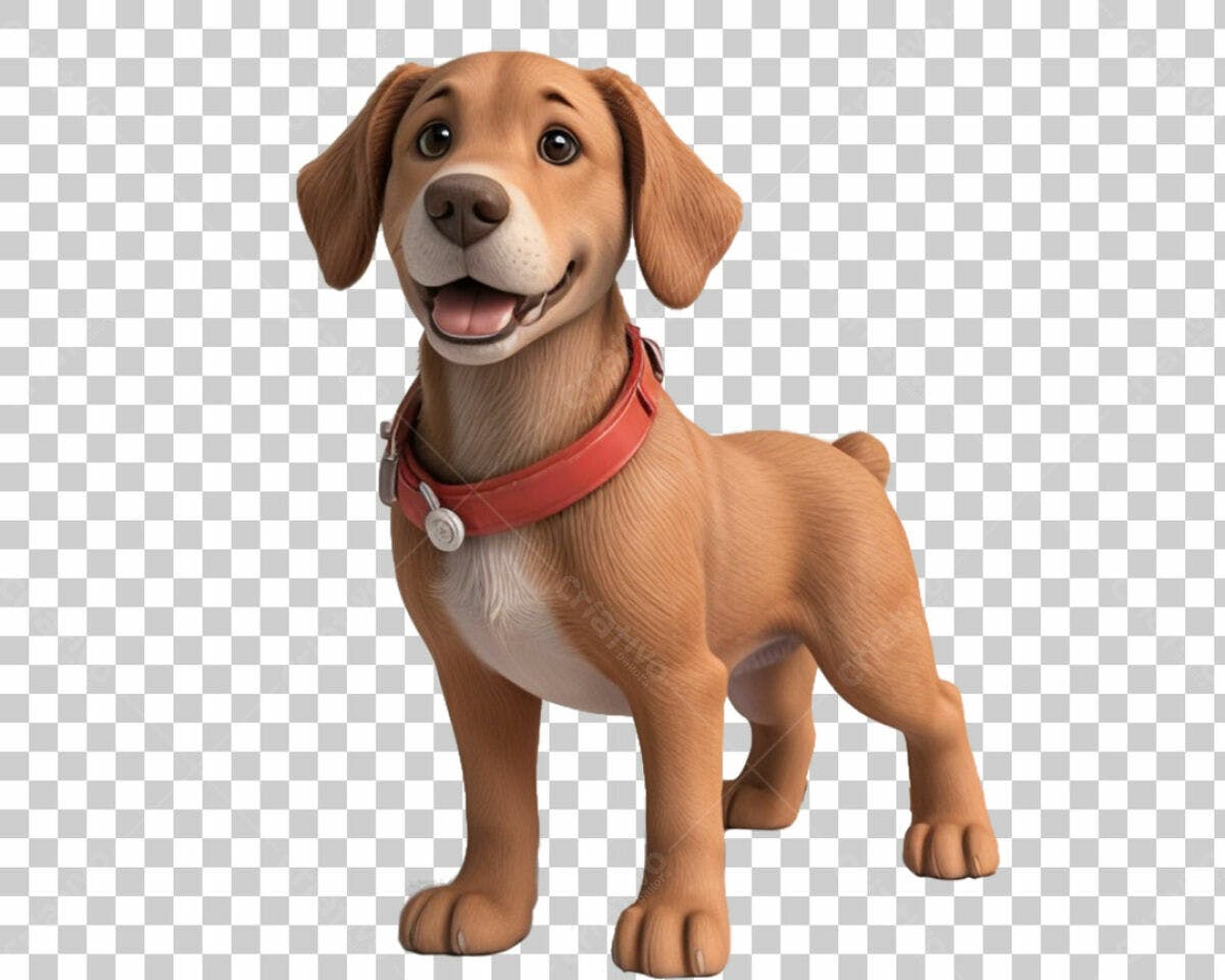 Imagem PSD Cachorro Marrom para Design de Pet Shop Editável