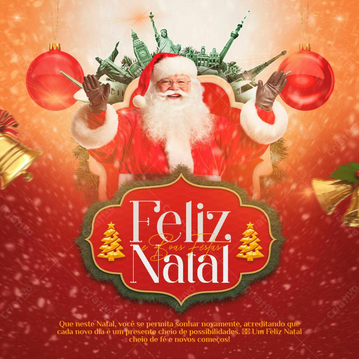 Flyer Feliz Natal PSD Editável