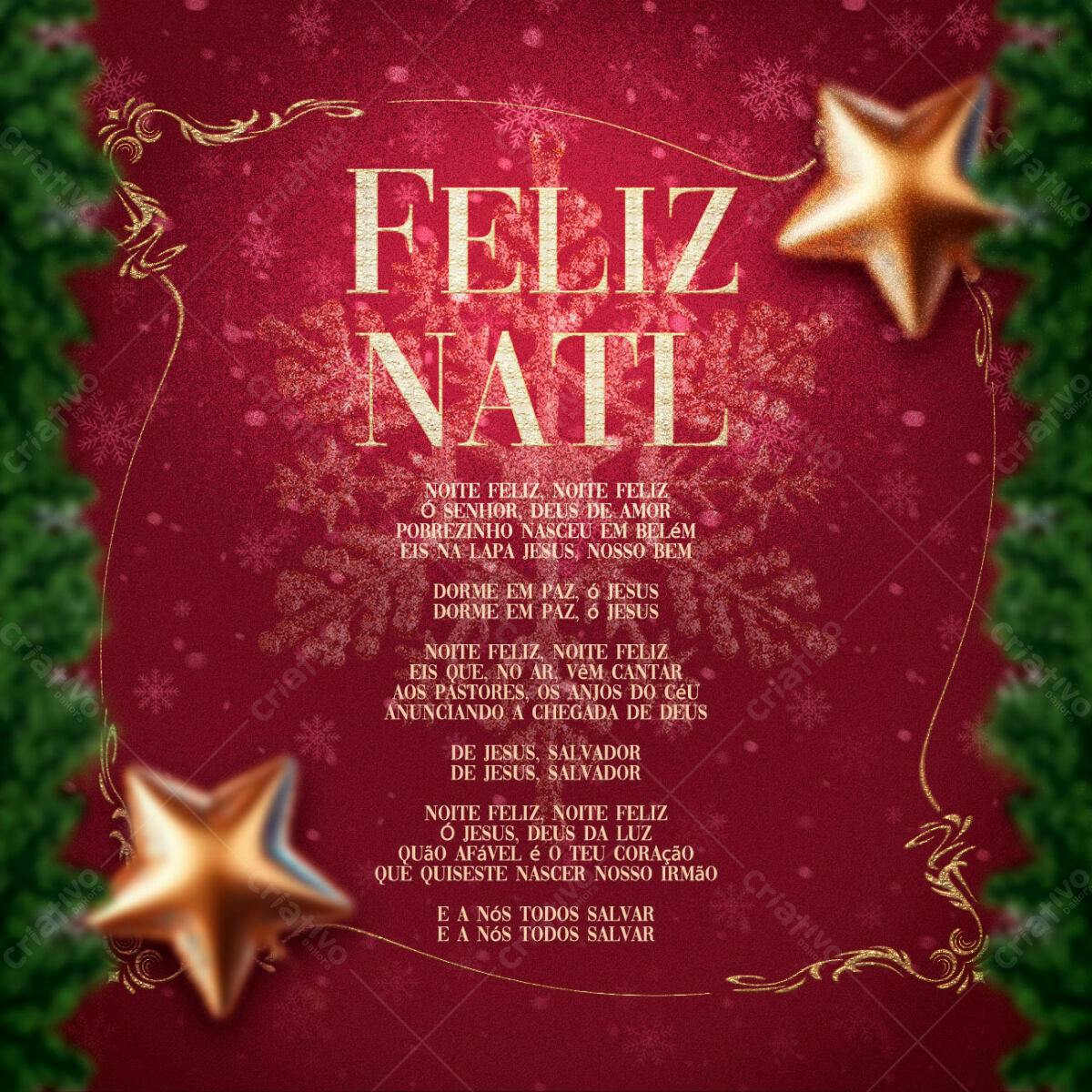 Convite Natalino Feliz Natal PSD Editável