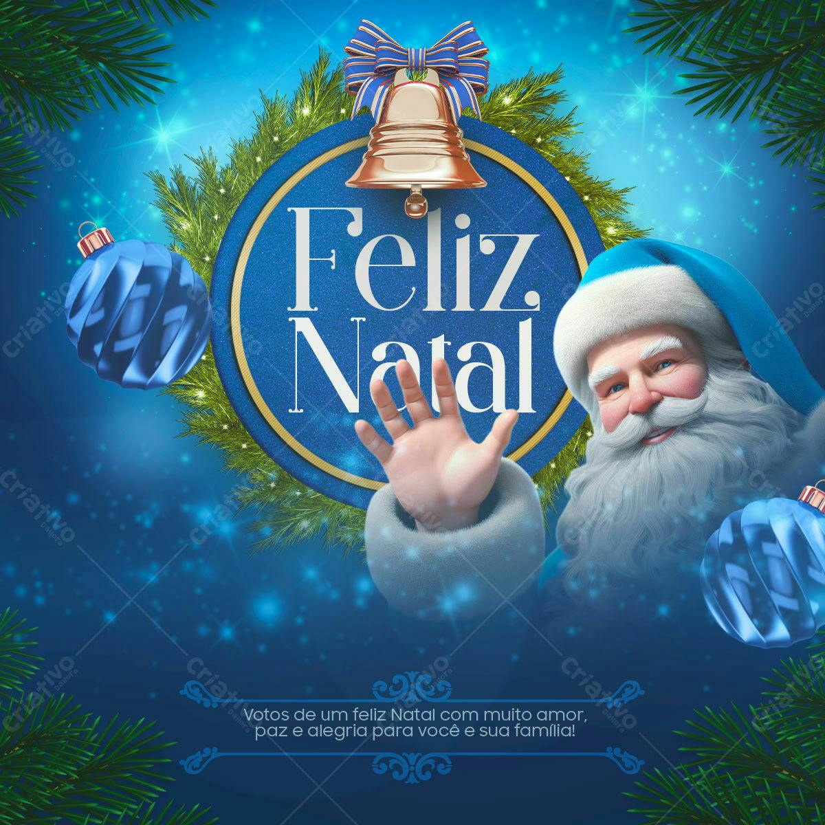 Imagem de Natal com Papai Noel PSD Editável
