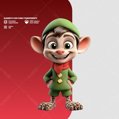 Personagem 3D De Um Papai Noel Para Composição De Natal Png Transparente 3
