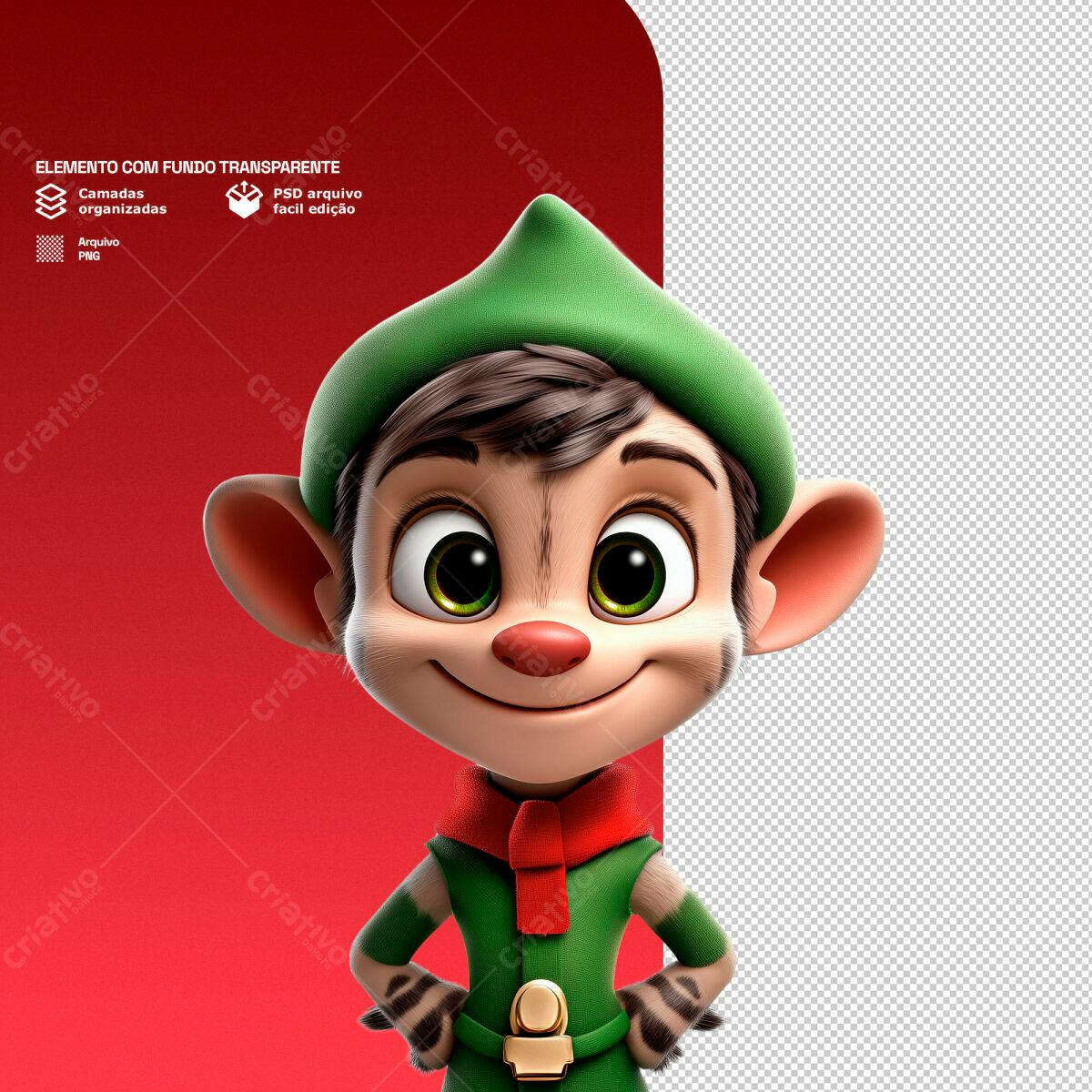 Personagem Natalino PSD Editável