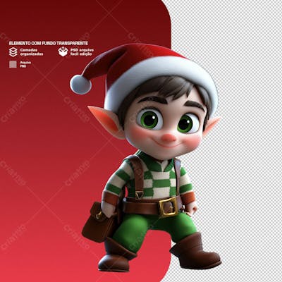Personagem 3D De Um Papai Noel Para Composição De Natal Png Transparente 6