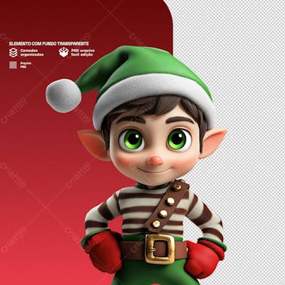 Personagem 3D De Um Papai Noel Para Composição De Natal Png Transparente 7