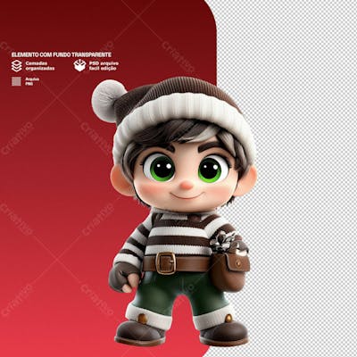 Personagem 3D De Um Papai Noel Para Composição De Natal Png Transparente 10
