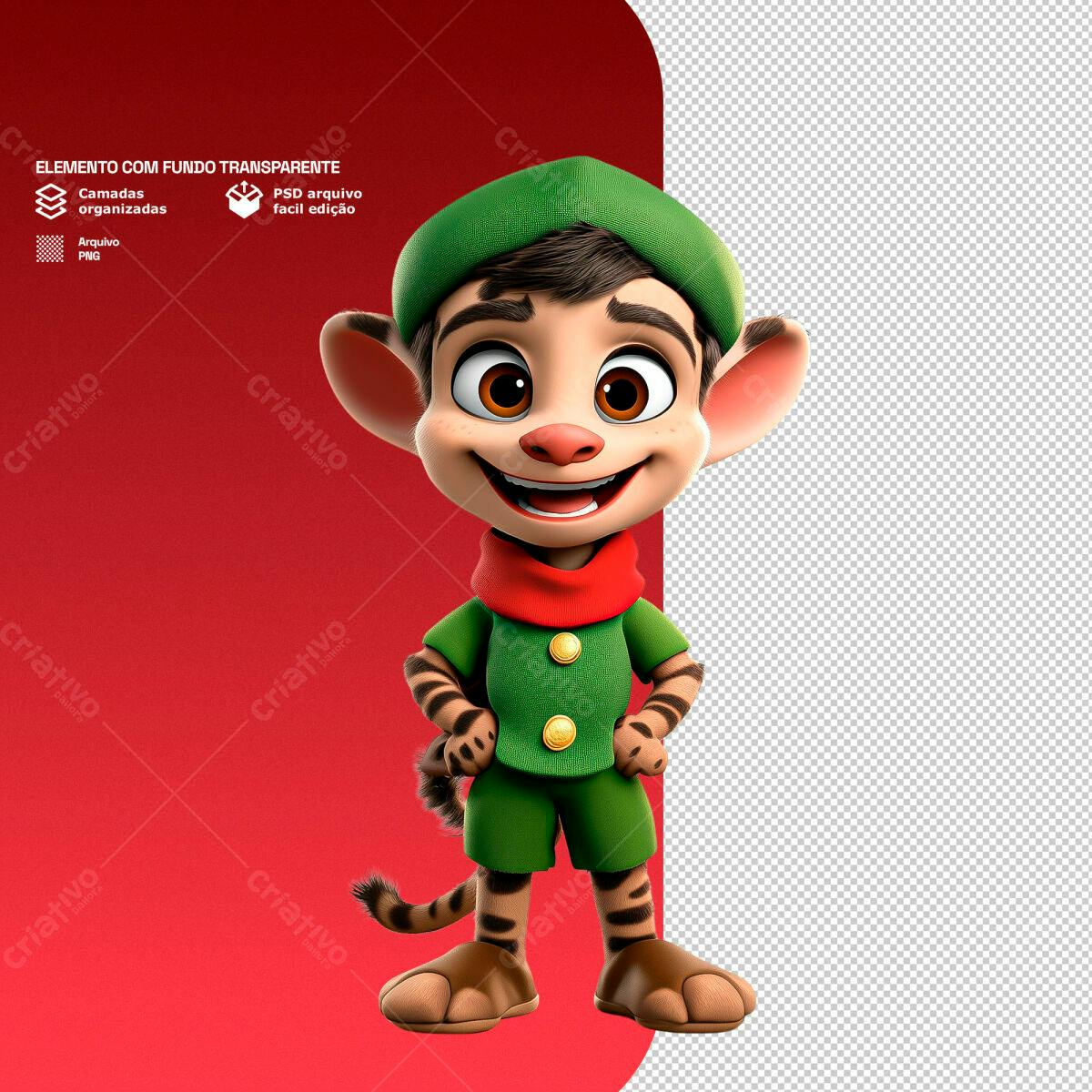 Personagem Natalino PSD Editável