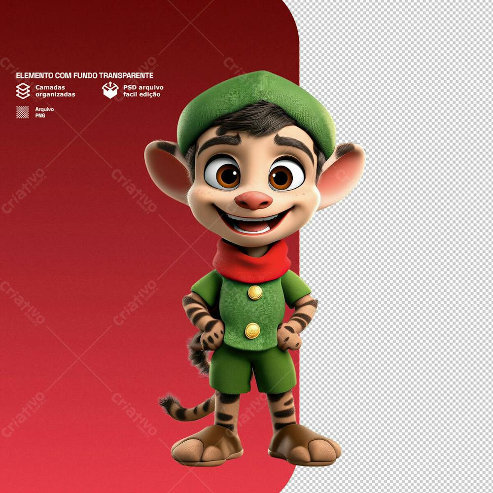Personagem 3D De Um Papai Noel Para Composição De Natal Png Transparente