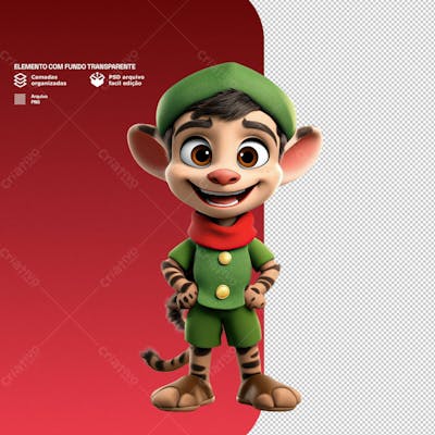 Personagem 3D De Um Papai Noel Para Composição De Natal Png Transparente