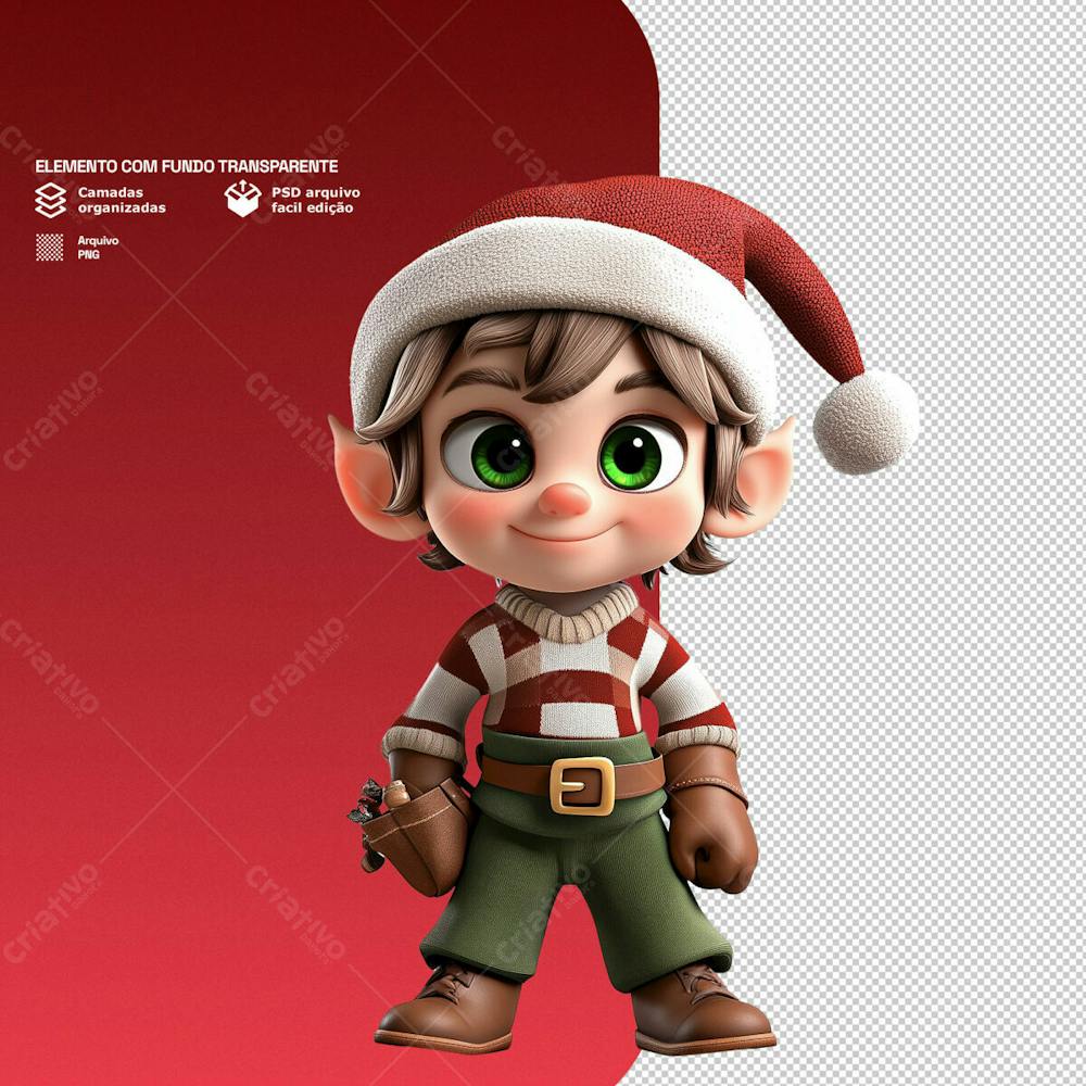 Personagem 3D De Um Papai Noel Para Composição De Natal Png Transparente 3