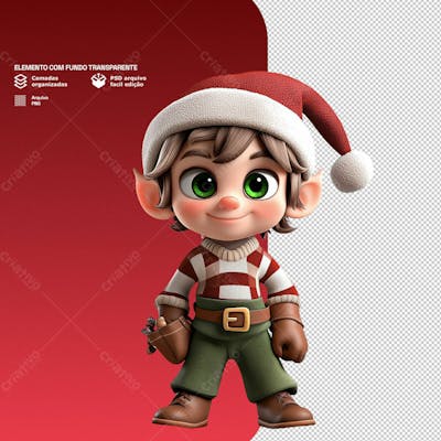 Personagem 3D De Um Papai Noel Para Composição De Natal Png Transparente 3