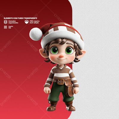 Personagem 3D De Um Papai Noel Para Composição De Natal Png Transparente 5