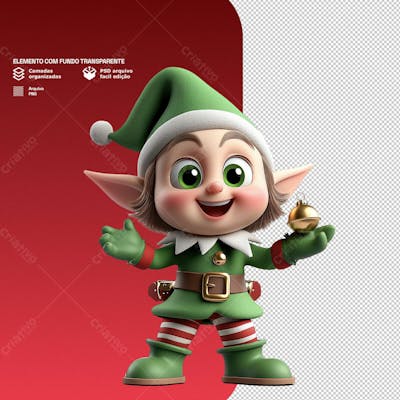 Personagem 3D De Um Papai Noel Para Composição De Natal Png Transparente 6