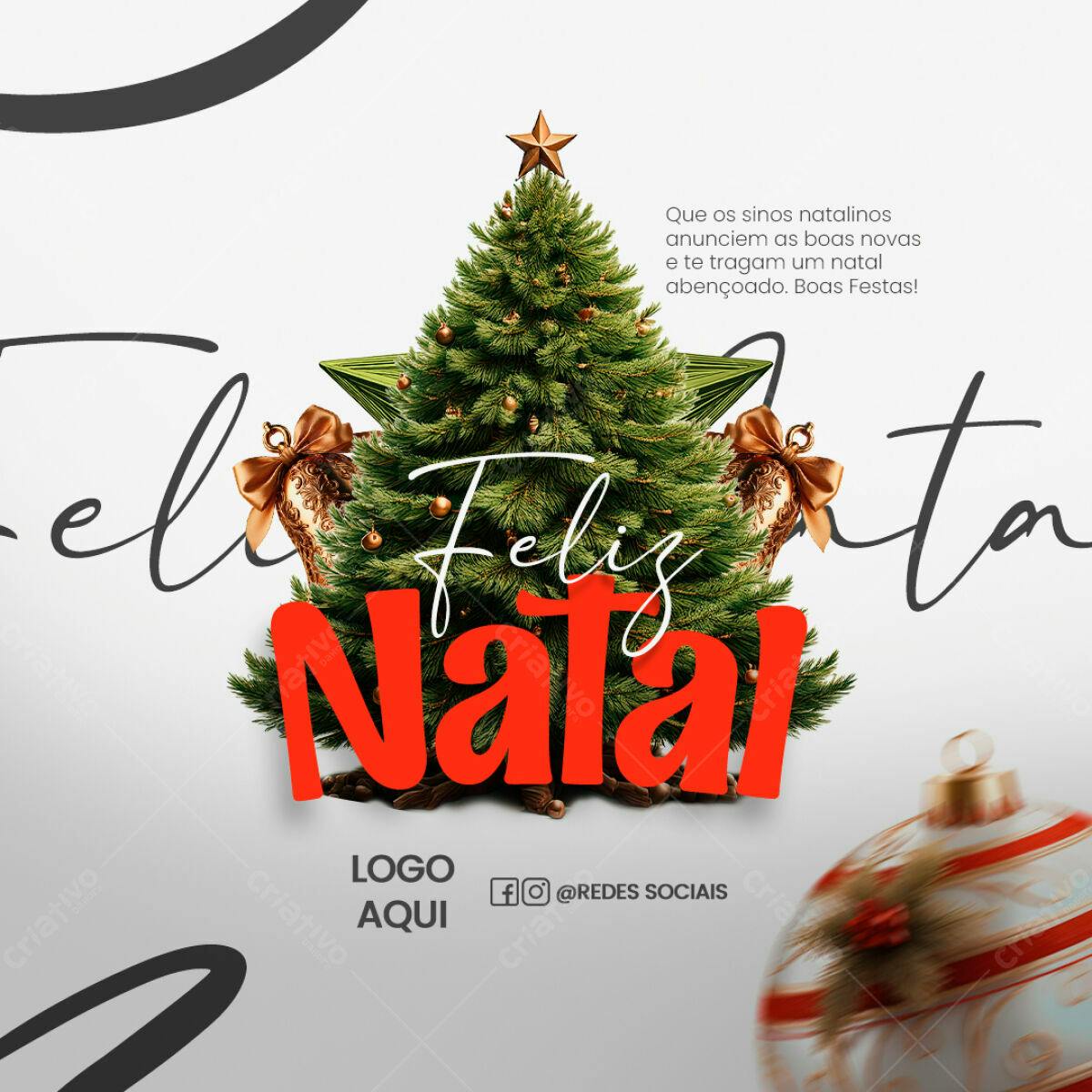 Postagem de Natal PSD Editável