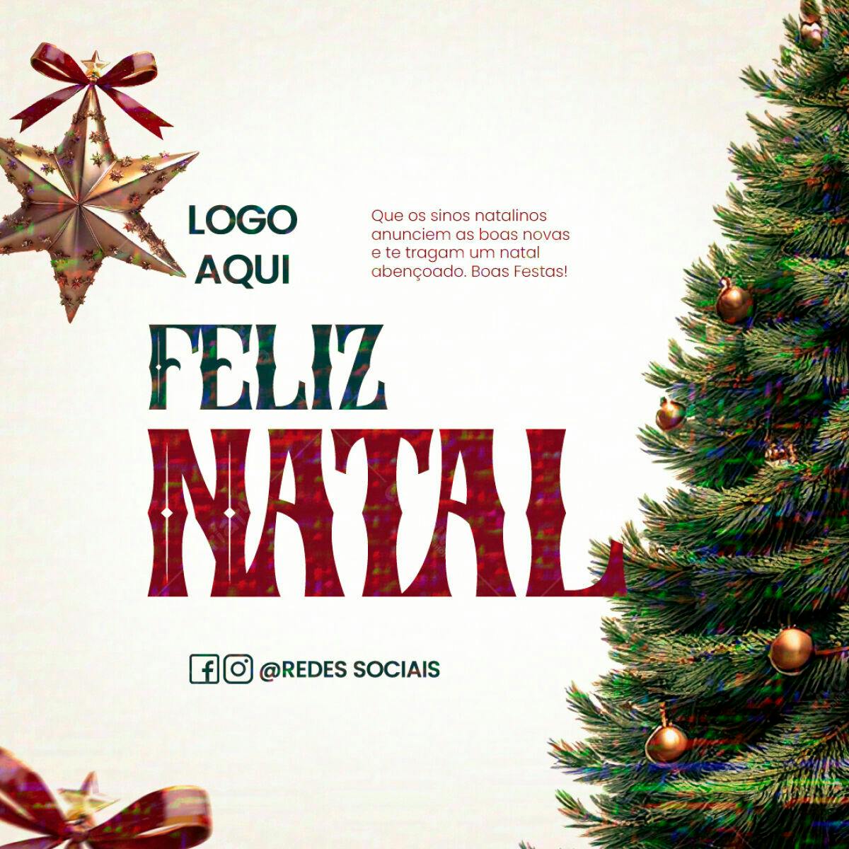 Post para Redes Sociais Natal PSD Editável