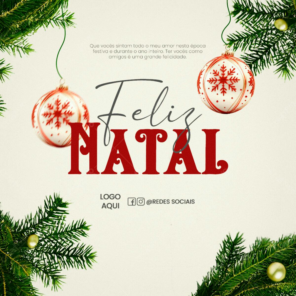 Postagem Natalina PSD Editável