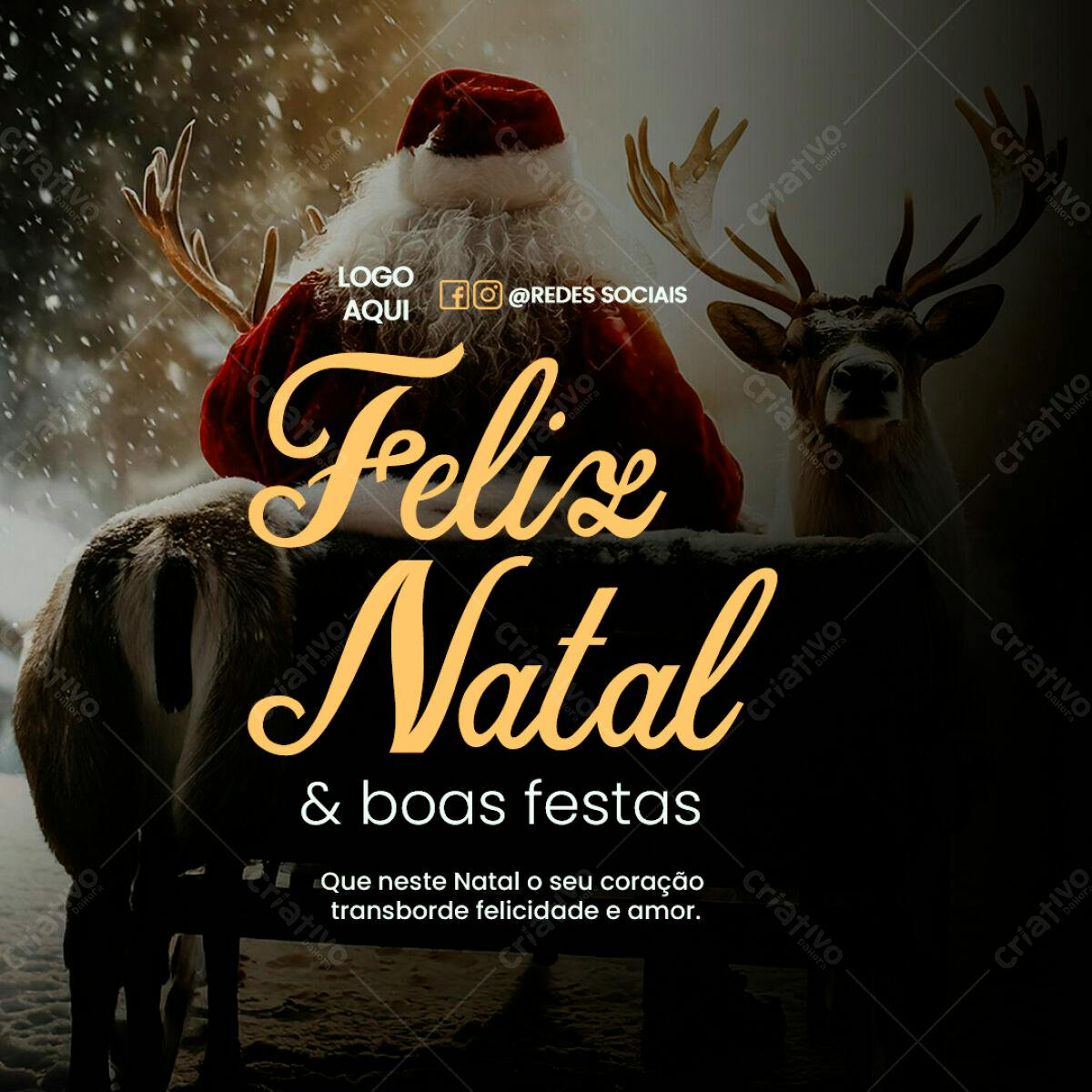 Postagem de Natal PSD Editável