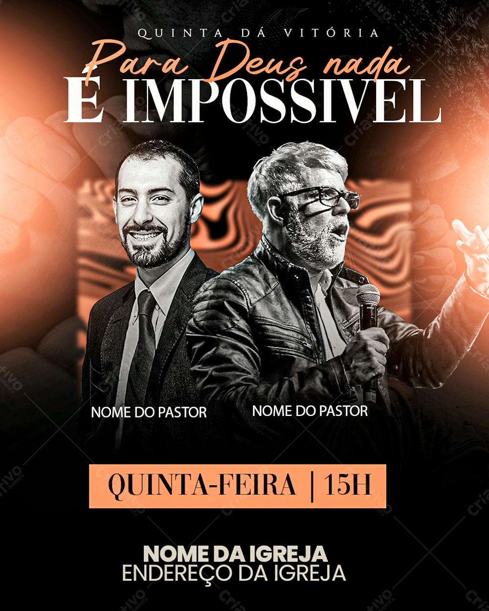 Flyer Gospel Quinta Dá Vitória