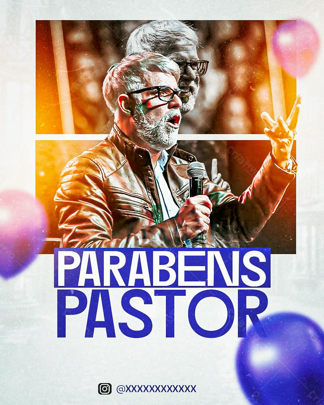 Flyer Dia do Pastor PSD Editável